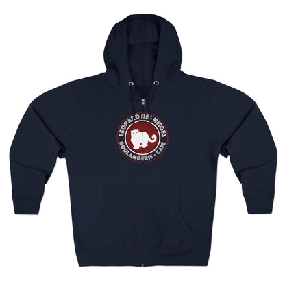 Leopard des Neiges Zipped Hoodie