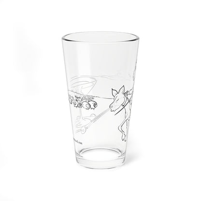 Tilting at Gin Mills 16oz Mixing Glass by Inker