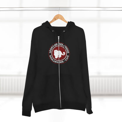 Leopard des Neiges Zipped Hoodie