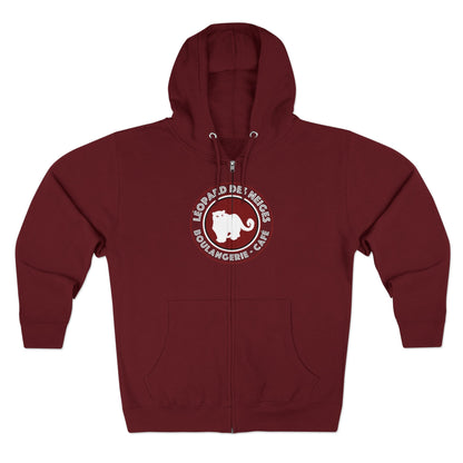Leopard des Neiges Zipped Hoodie