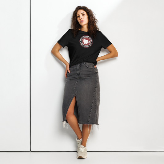 Women’s Organic Leopard des Neiges Ribbed Neck T-shirt