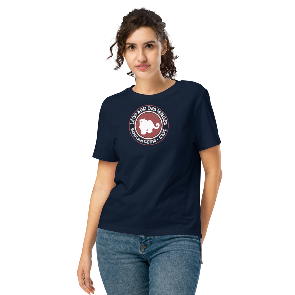 Women’s Organic Leopard des Neiges Ribbed Neck T-shirt