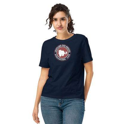 Women’s Organic Leopard des Neiges Ribbed Neck T-shirt