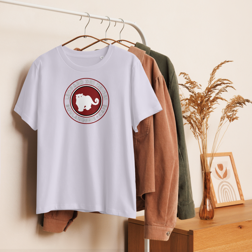 Women’s Organic Leopard des Neiges Ribbed Neck T-shirt