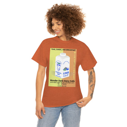 Wonder Owls Dairy Cafe' Unisex Heavy Cotton Tee (Variety of Colors Available)