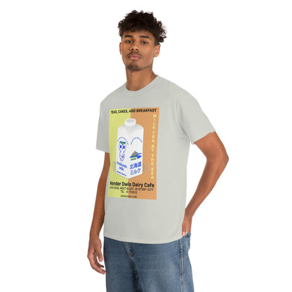 Wonder Owls Dairy Cafe' Unisex Heavy Cotton Tee (Variety of Colors Available)