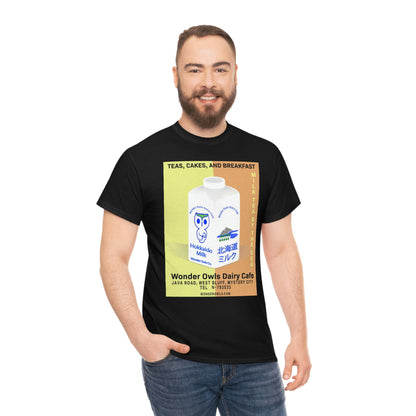 Wonder Owls Dairy Cafe' Unisex Heavy Cotton Tee (Variety of Colors Available)