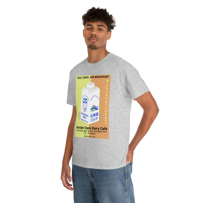 Wonder Owls Dairy Cafe' Unisex Heavy Cotton Tee (Variety of Colors Available)