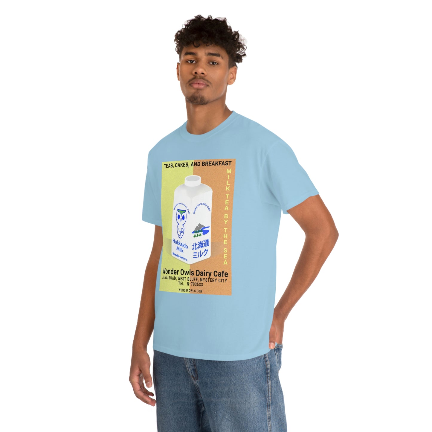 Wonder Owls Dairy Cafe' Unisex Heavy Cotton Tee (Variety of Colors Available)