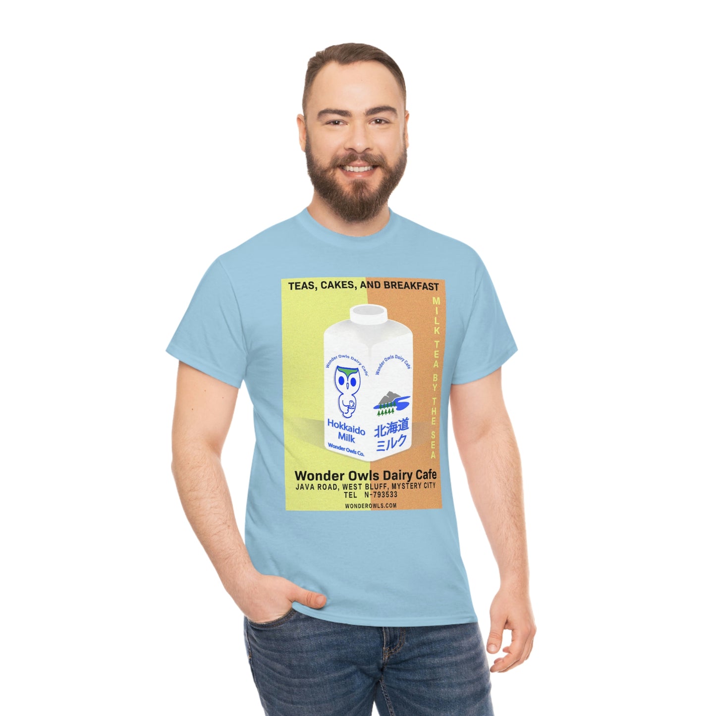 Wonder Owls Dairy Cafe' Unisex Heavy Cotton Tee (Variety of Colors Available)