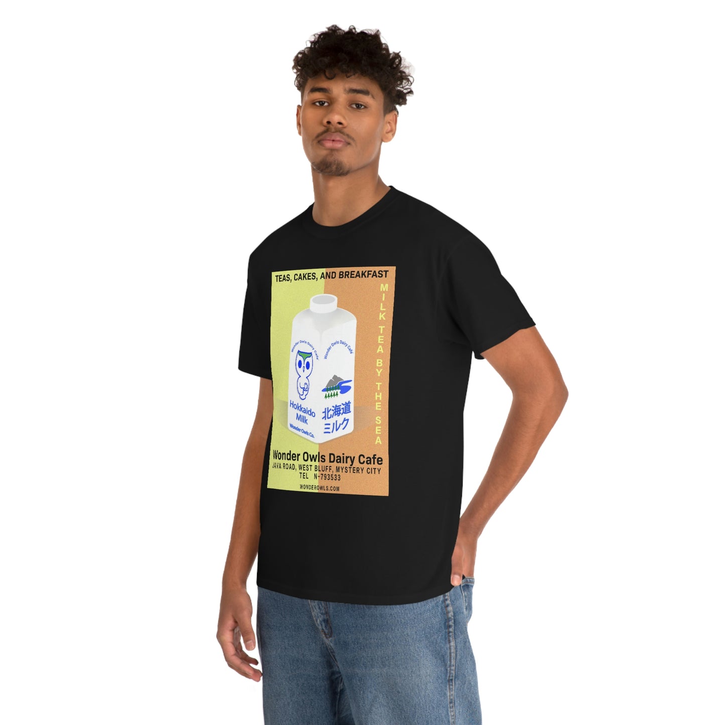 Wonder Owls Dairy Cafe' Unisex Heavy Cotton Tee (Variety of Colors Available)