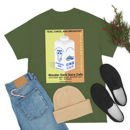 Wonder Owls Dairy Cafe' Unisex Heavy Cotton Tee (Variety of Colors Available)