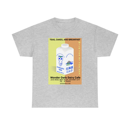 Wonder Owls Dairy Cafe' Unisex Heavy Cotton Tee (Variety of Colors Available)