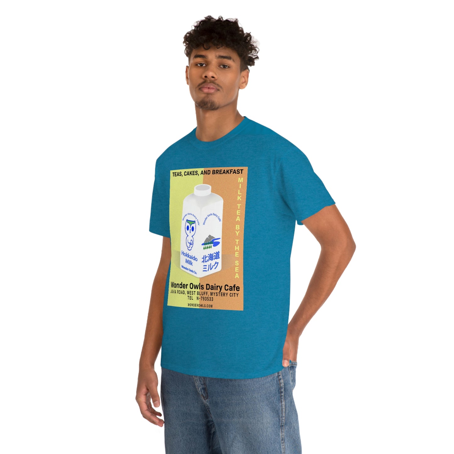 Wonder Owls Dairy Cafe' Unisex Heavy Cotton Tee (Variety of Colors Available)