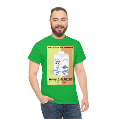 Wonder Owls Dairy Cafe' Unisex Heavy Cotton Tee (Variety of Colors Available)
