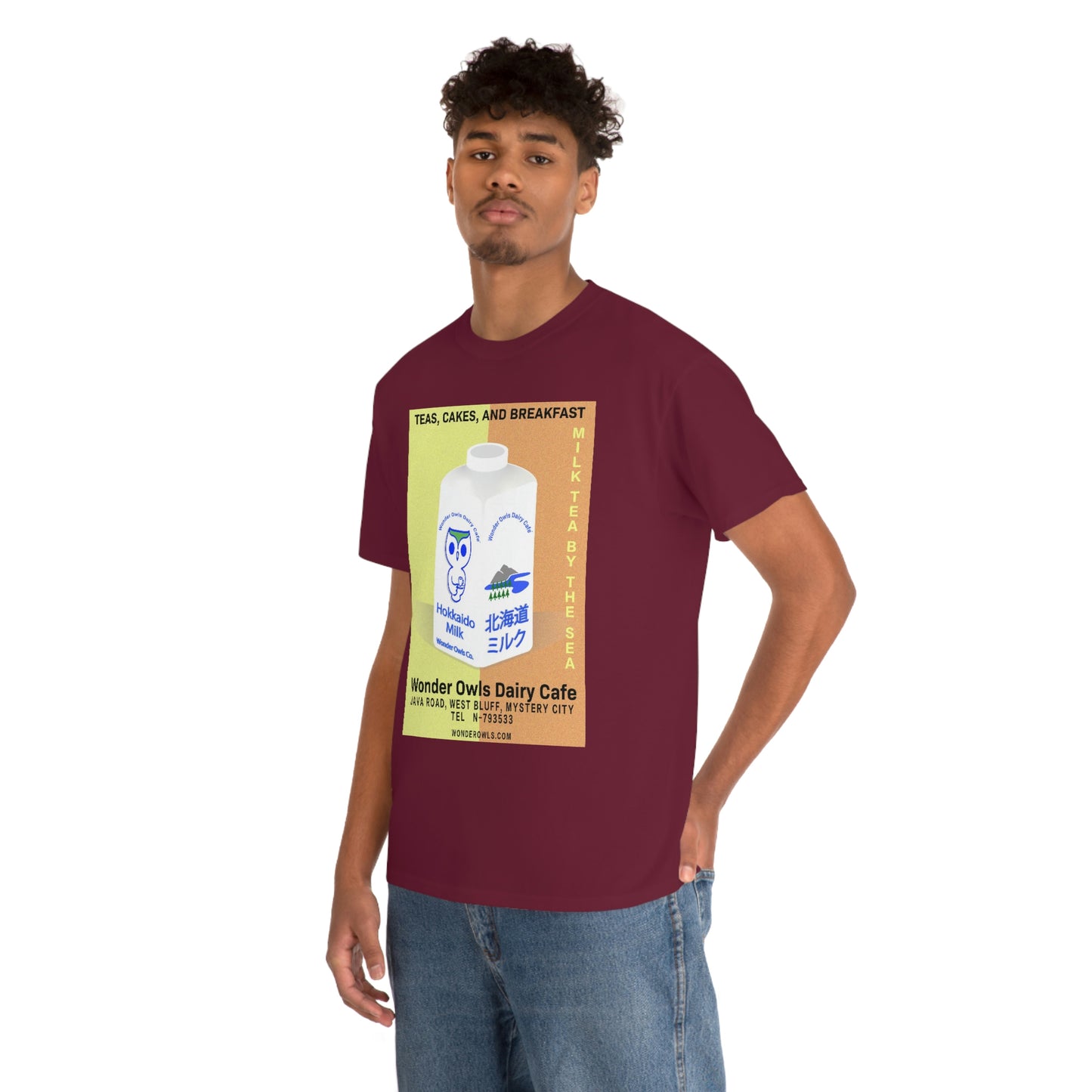 Wonder Owls Dairy Cafe' Unisex Heavy Cotton Tee (Variety of Colors Available)