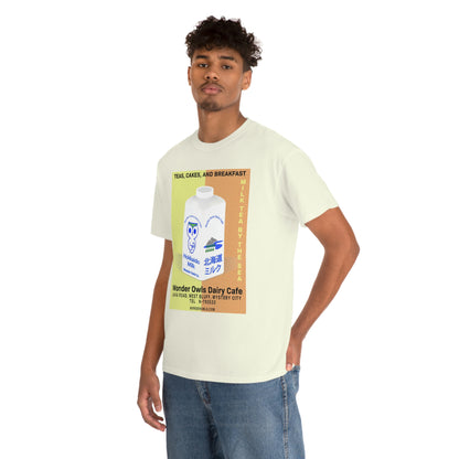 Wonder Owls Dairy Cafe' Unisex Heavy Cotton Tee (Variety of Colors Available)