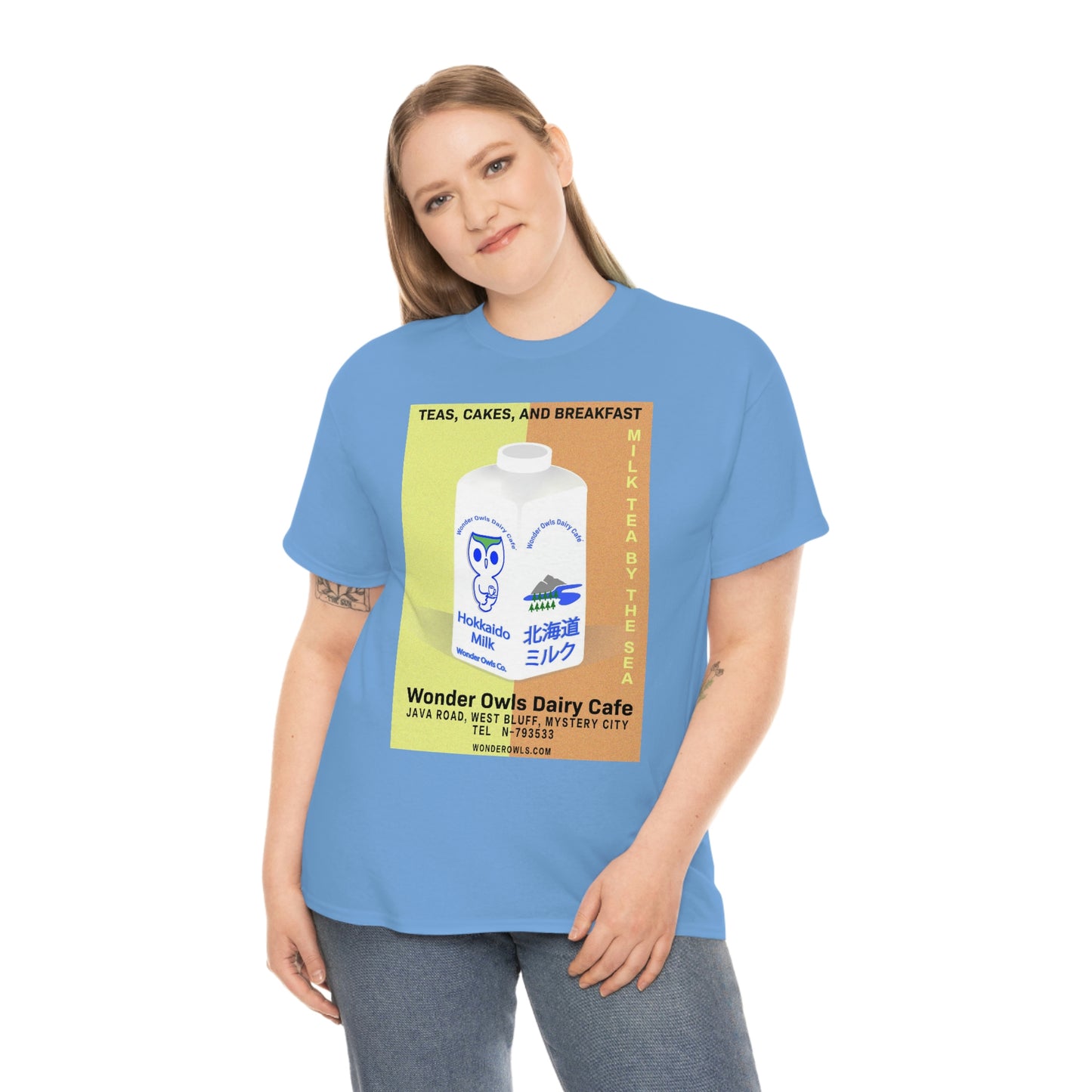 Wonder Owls Dairy Cafe' Unisex Heavy Cotton Tee (Variety of Colors Available)